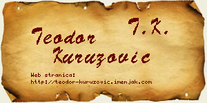 Teodor Kuruzović vizit kartica